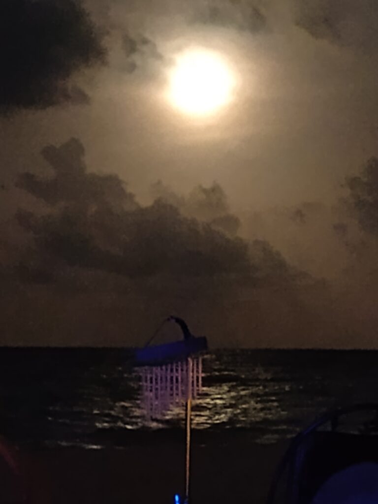 Strawberry Moon rising over Hollywood Beach, Florida