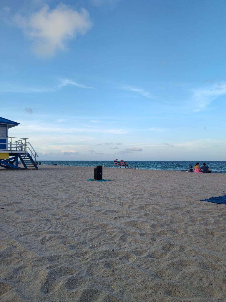 Arrival to Hollywood Beach for Full Moon Ceremony