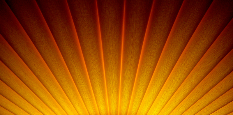 Art Deco Sunburst in shades of orange and red