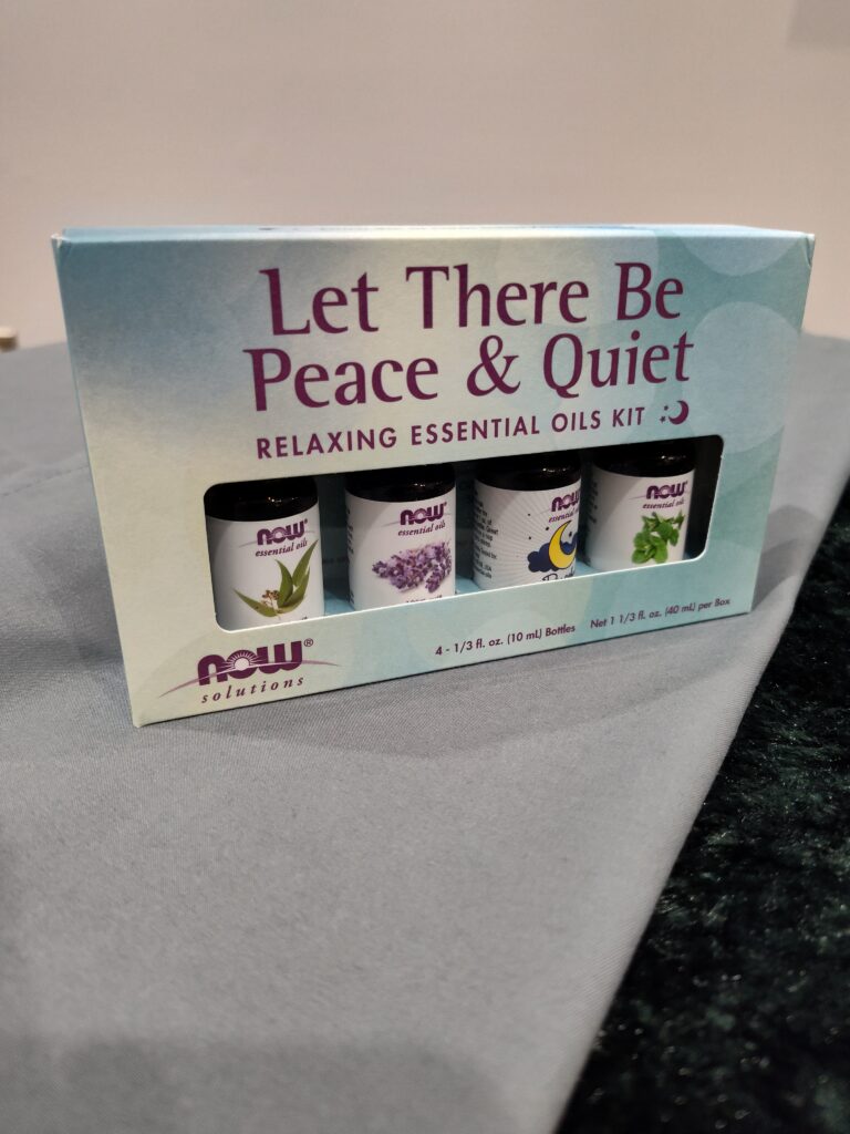 NOW Essential Oils in a kit called Let There Be Peace and Quiet